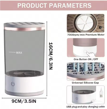 Limpiador de Brochas Eléctrico Cosmético UltraClean